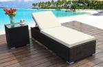 PE Rattan patio Backyard beach Chaise Lounge chairs Leisure Aluminium Outdoor
