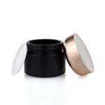 Black 20g 30g 50g Cream Glass Jars Empty Makeup Container