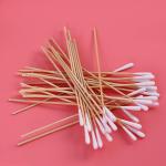 Beauty Cotton Ear Cleaning Swabs , Wood Stick Cotton Swabs Sterile Soft