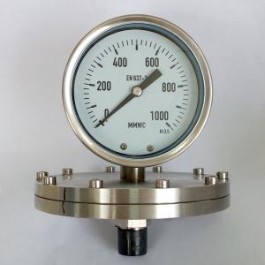 Quality 100mm Dial Pressure Gauge 1000 MMWC Crystallizing Mechanical Pressure Gauge wholesale