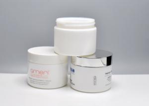 Quality Classic Jade White 4OZ 120ml Opal Glass Cosmetic Jars, Cylinderic White Glass Packaging, Primary Medical Skincare Jars wholesale