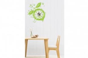 Quality Flower Vinyl Wall Decoration Designer Wall Sticker Clocks 10A009 wholesale