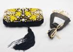 Jewellery Diamond Banquet Womens Evening Clutch Handbags With Silk Tassels