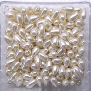 Quality ABS Plastic Bead 8mmx13mm White Drop Pearls for Fashion Jewelry wholesale