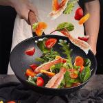 Direct Selling Kitchen Cooking 32cm Black Maifan Stone Cookware Non Stick Frying