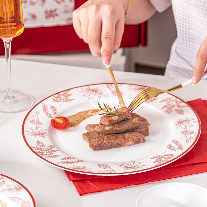 Porcelain Lunar Year Gift Tableware Perfect for Business Gifts and Christmas 2 Users