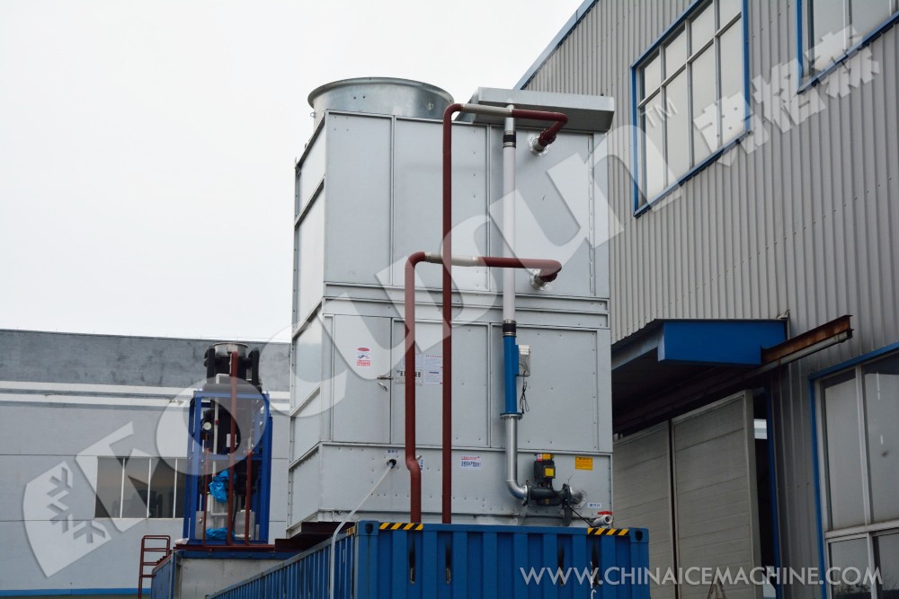 40ft Containerized 20TPD Block Ice Machine with 2.7kw 124.3kw Power 11800*2300*1900mm