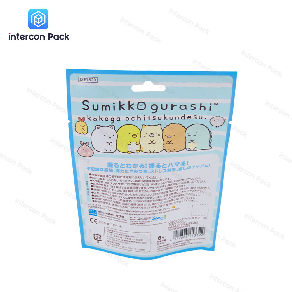 Customized Candy Packaging Bags Stand Up 3 Side Seal Bag With Transparent Windows