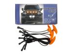 4PCS Set Amber Car LED Grille Lights For Rav4 Led Fog Driving Lights Smoke Lens
