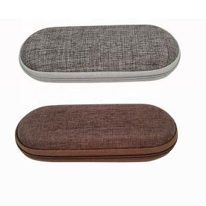 Quality Linen FELT Zipper Eyeglass Case Sports Sunglasses Case 164mm Length wholesale