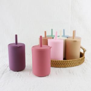 Quality Multiple Color Silicone Kids Cup Round Shape BPA Free Spill Proof For Infant wholesale