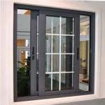 Waterproof Black Aluminum Sliding Windows Corrosion Resistance