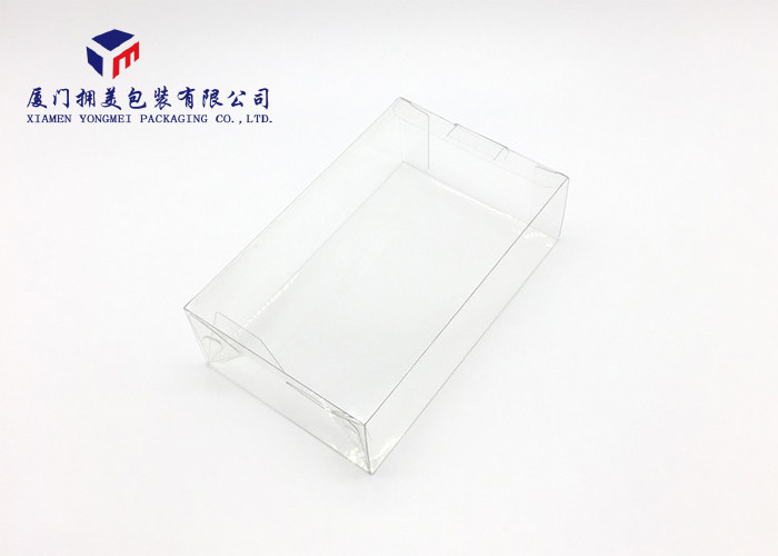 Custom Design Clear PET Plastic Box 0.3mm Automatic Lock Bottom 18.5cm Height
