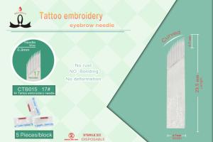 Quality ISO 9002 Curved Permanent Makeup Embroidery Microblading Eyebrow Tattoo Needles wholesale