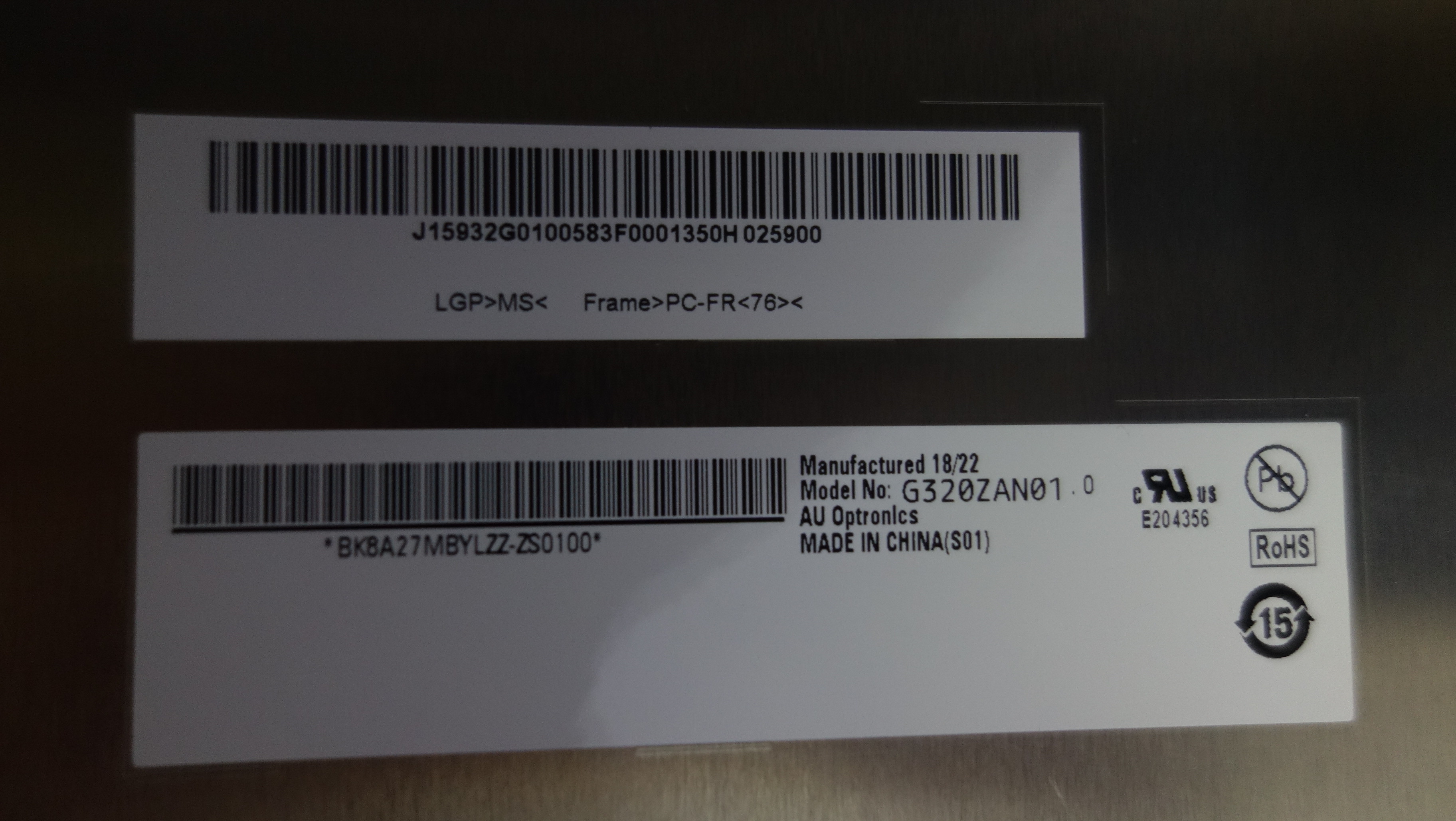 700 Cd/M² 32" LCM 3840×2160 G320ZAN01.0 Auo Display Panel