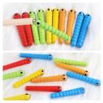 Wooden Bug Catching Game 5 Worms 1 Wooden Toys Accessories Montessori Educationa