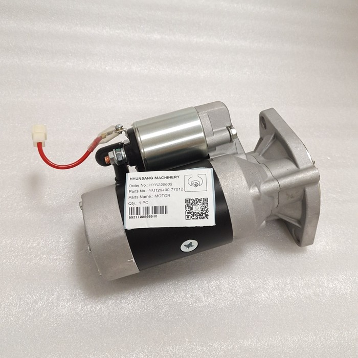 Excavator Parts Starter Motor YM129400-77012 YM12940077012 For PC27MR PC30MR