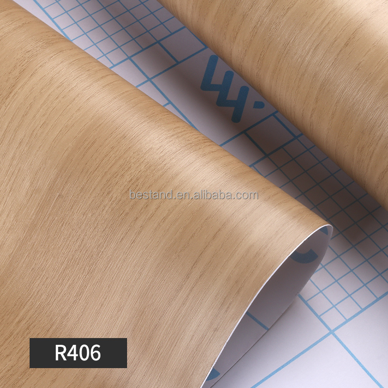 Wood Grain Contact Paper Oak Wooden PVC Self-Adhesive Film for Kitchen Cabinet Home Furniture Decoration Wood Wallpaper