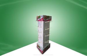 Quality All-round Show Rotating Countertop Cardboard Retail Display with Hook wholesale