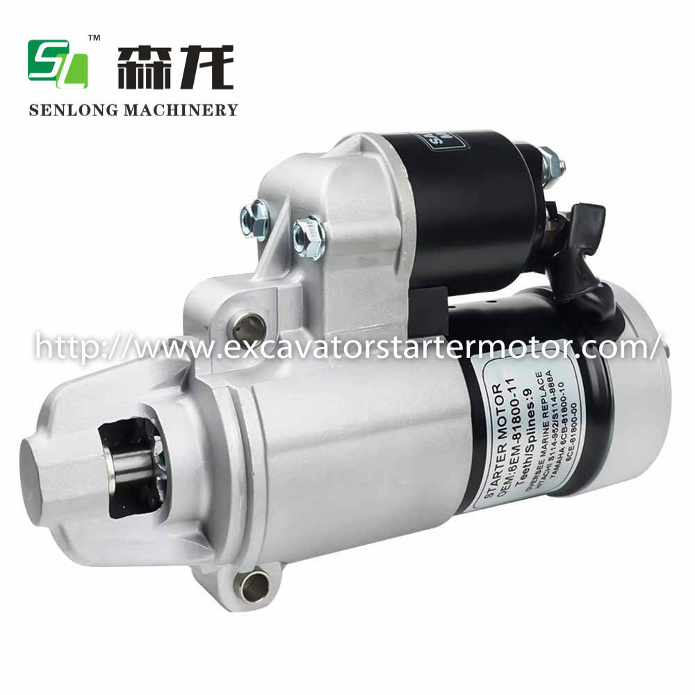 12V 9T 1.4KW CCW Excavator Starter Yacht Motor S114-888B 6CE-81800-01