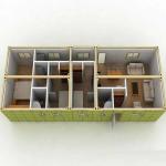 Luxury 20 Feet Prefabricated Shipping Container Houses Modular Fashion Design
