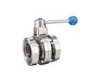 DIN Three - Piece Butterfly Sanitary Safety Valve SS304 / SS316L