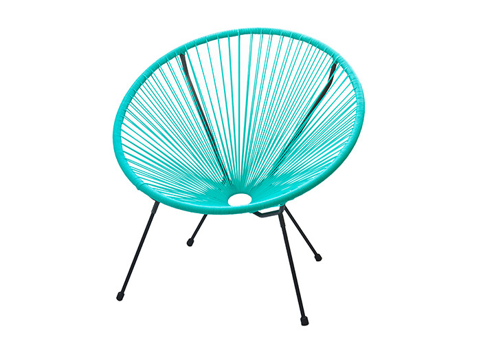 OEM ODM K.D. Metal Garden Rattan Chair All Weather Resistant For Courtyard