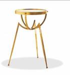 Stainless Steel Gilding Glass Top Coffee Table French Elegant