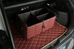 Waterproof Pu Leather Car Luggage Organizer , Foldable Car Storage Organizer