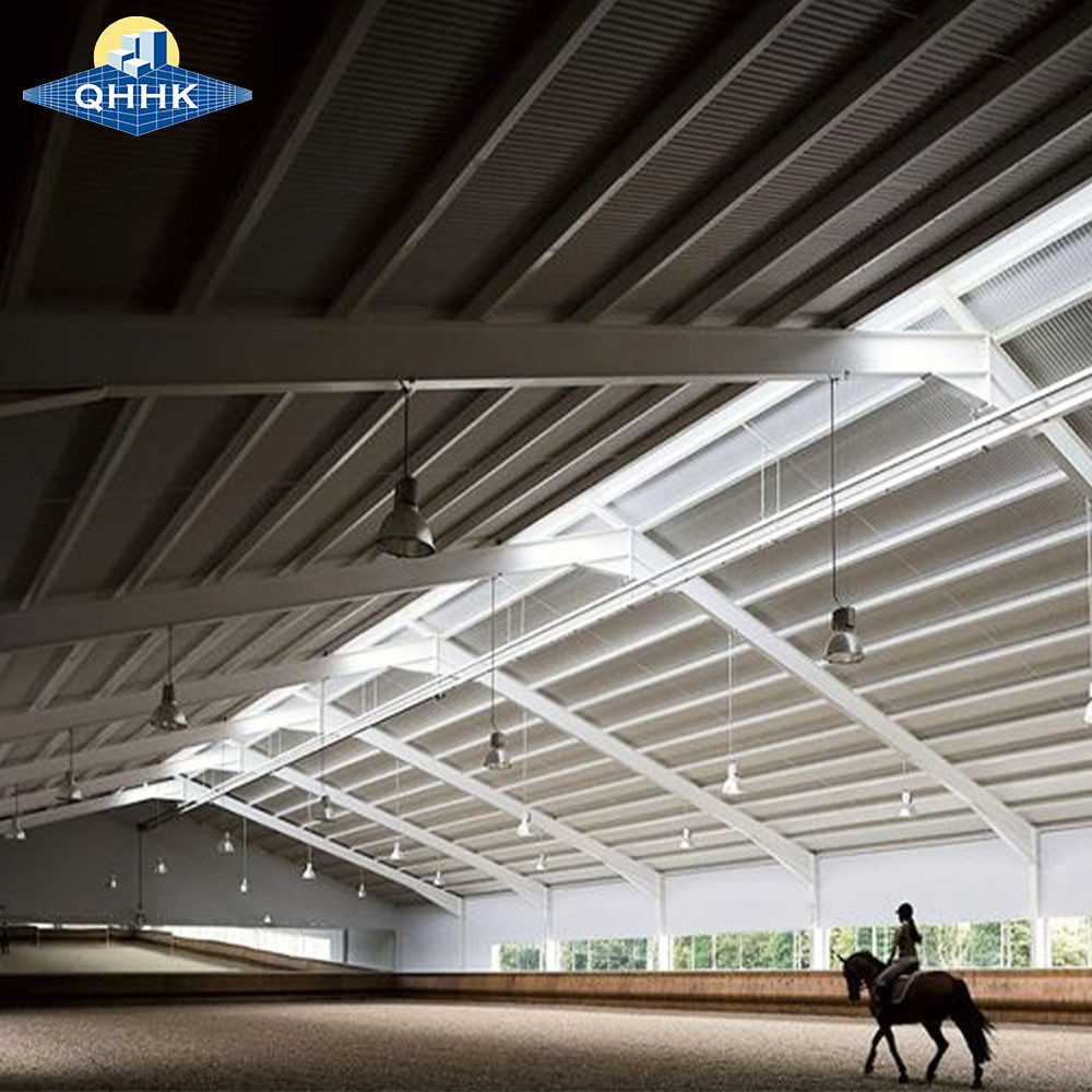 Clear Span 60*100 prefab agricultural buildings Steel Structure Horse Barns and Riding Arenas