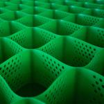 Hdpe Gravel Grid Geocell For Road Soil Stabilization 445mm Green Color