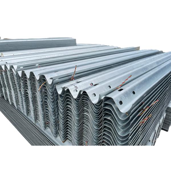 Roadway Safety Hot Dippe Galvanized W Beam Highway Guardrail with Steel Fishtail