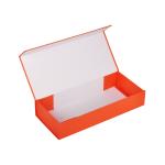 Paperboard Orange Magnetic Gift Box Wine Bottle Packaging Foldable