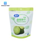 Custom Printed Upright Zipper Bag Christmas Dessert Green Cookies And Environmen