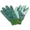Buy cheap Green Knit Wrist Working Hands Gloves Green PVC Dot Grip Garden Cotton Canvas from wholesalers