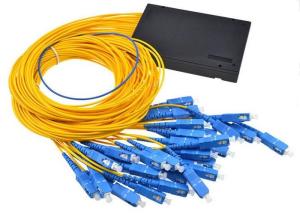 Quality Low PDL Stable 1X16 PLC Splitter , 900um Steel Tube Type Fiber Optic Coupler Splitter wholesale