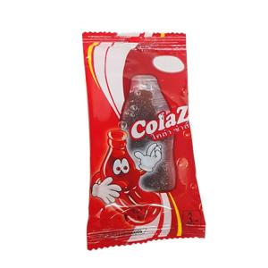 Quality Cola Flavor Chewy Gummy Candy Cola Bottle Shape Granulated Sugar Coated wholesale