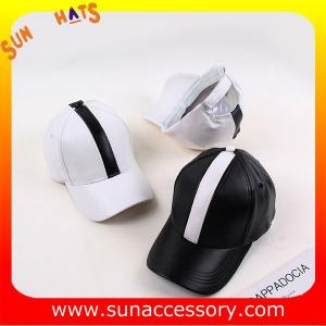 Quality QF17019 Sun Accessory customized wholesale PU leather baseball caps and hats ,caps in stock MOQ only 3 pcs wholesale