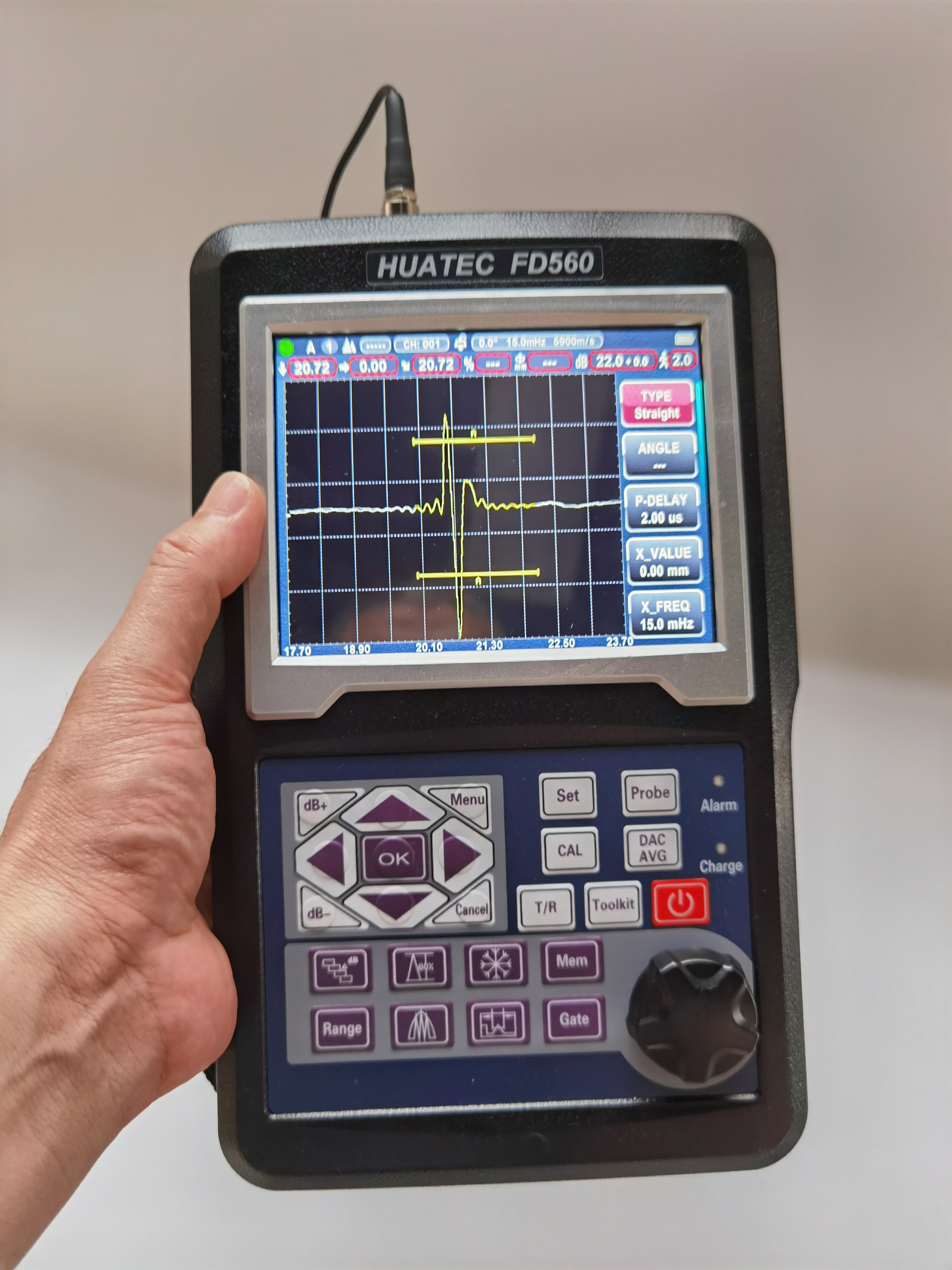 Huatec Color Screen Ultrasonic Flaw Detector Smart Fd560