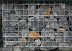 1.0X1.0X0.5m Welded Gabion Basket Wire Stone Cage 2X1X1m For Military
