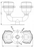 IP67 Dual Head FAA L810 Aircraft Warning Lighting On Towers