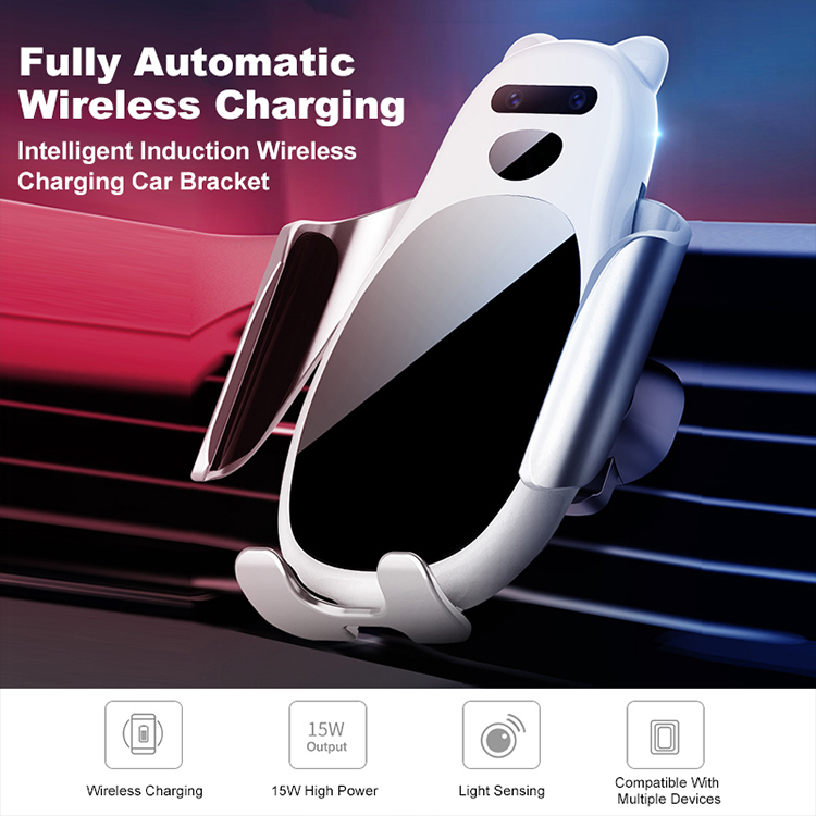 Wireless QI 15W Automatic Clamping Phone Holder