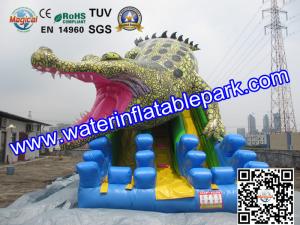 Quality Commercial Crocodile Inflatable Slide , Inflatable Water Slide For Rental wholesale