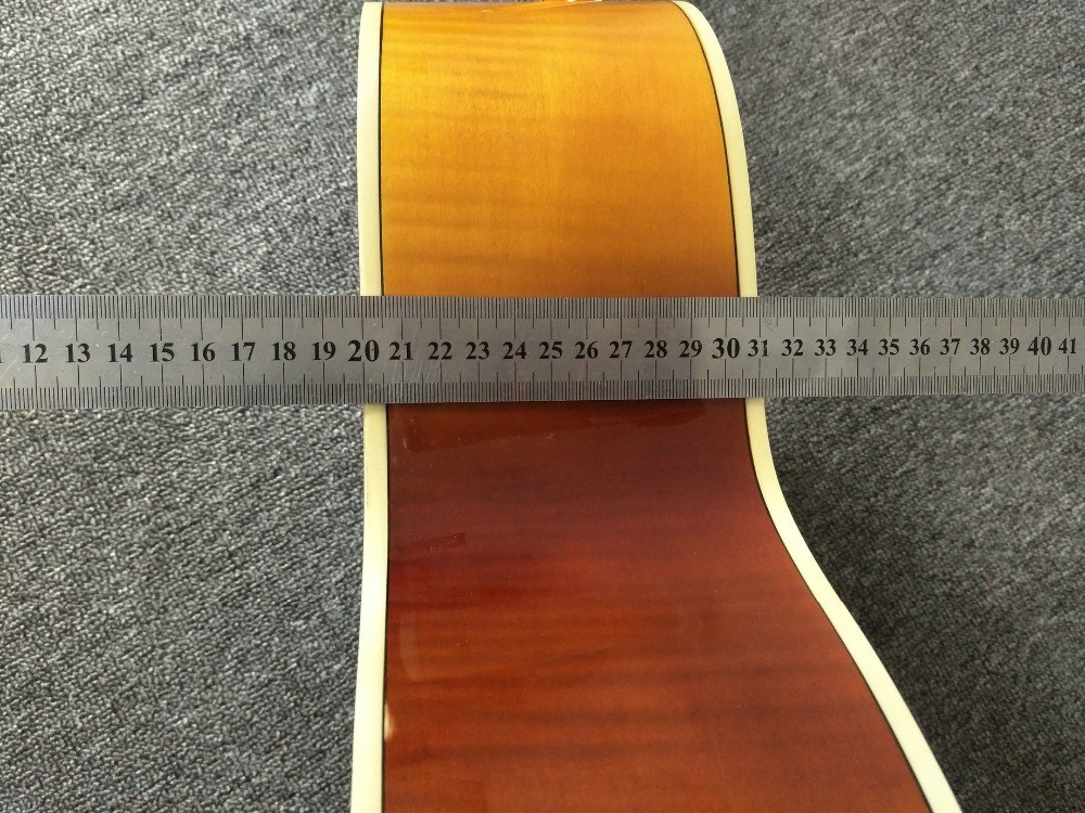 Factory Custom G200 Acoustic Guitar 43 inches Sunburst Sitika Solid Spruce Maple Acoustic Guitar Back / Side Tiger Strip