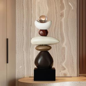 Quality Thank You Appreciation Light Luxury Bamboo Stone Resin Artwork for Living Room Office wholesale