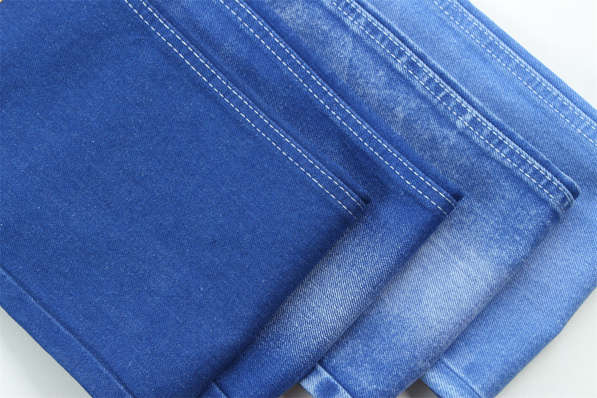 Vibrant And Unique Blue Color Denim Fabric Rigid 100% Cotton Full Width 180cm