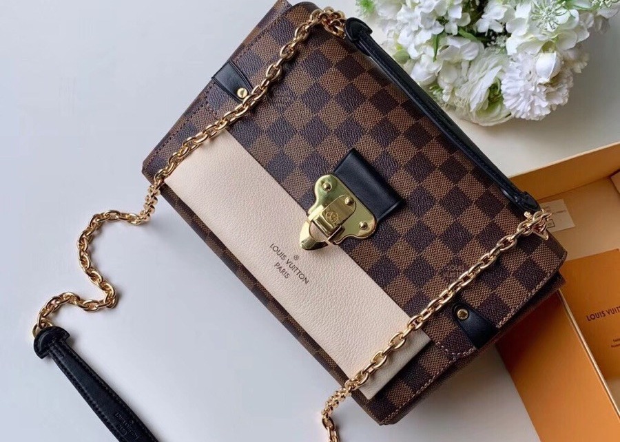 M40108 M40109 M401130 M40312 Damier Ebene Carvas And Soft Cowhide With Unique Design Chain Cross-Body Bag
