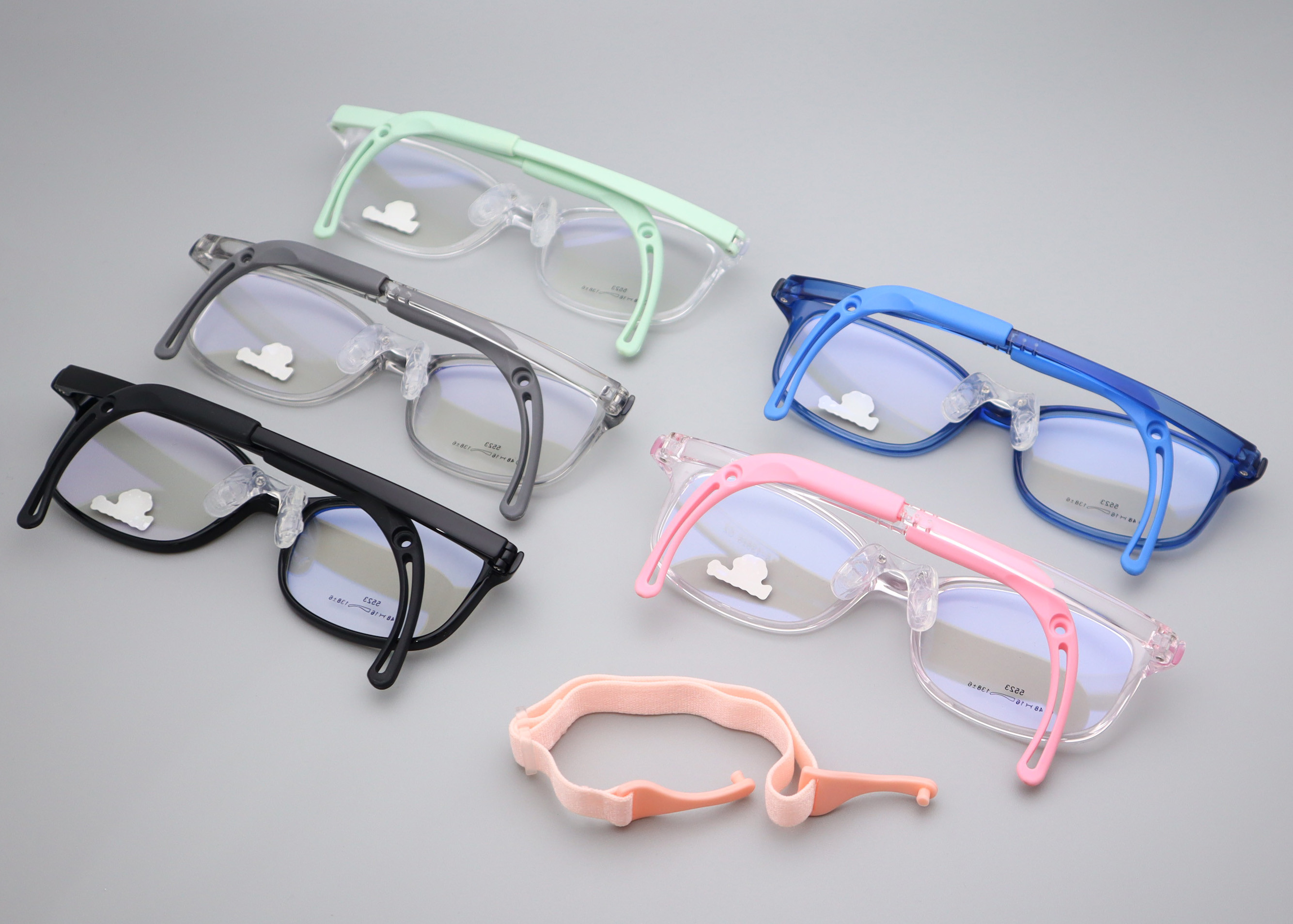 Full-Rim Elliptic Frame Kids TR And Silicone Glasses LF 5523
