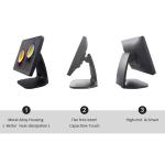 15" 10 Points Capacitive Touch Screen Point Of Sale Devices Black Color