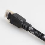 Outdoor Indoor Cat8 Patch Cable Nylon Braided 26AWG 40Gbps 2000MHz S/FTP
